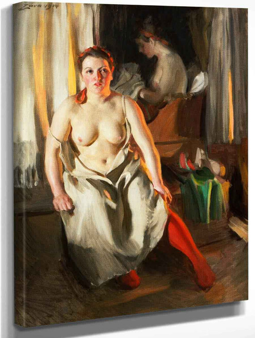 Red Stocking By Anders Zorn