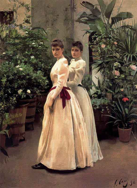 Retrat De Les Senyoretes By Ramon Casas I Carbo