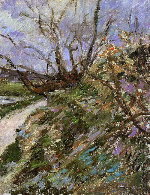 River Bank In Winter  By Paul Gauguin