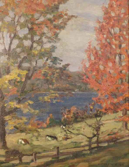 Riverside Pasture By Victor Charreton