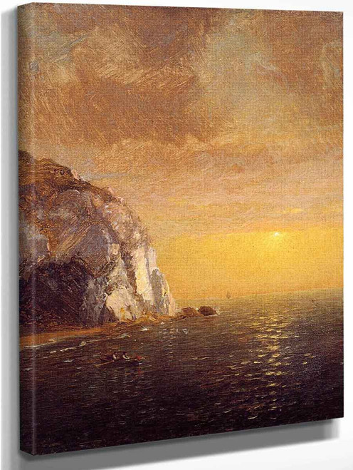 Rowing At Sunset By Jasper Francis Cropsey By Jasper Francis Cropsey