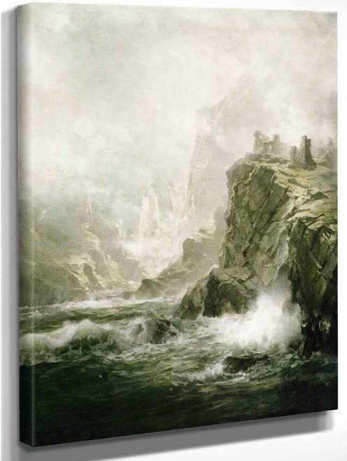 Ruins Of Fast Castle, Berwickshire, Scotlandthe Wolf's Crag Of The 'Bride Of Lammermoor By William Trost Richards Art Reproduction