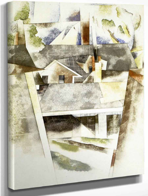 Sailboats And Roofs By Charles Demuth By Charles Demuth