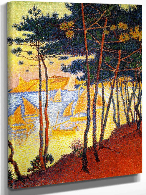 Sails And Pines By Paul Signac
