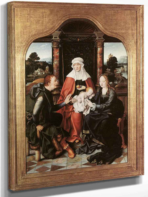 Saint Anne With The Virgin And Child And Saint Joachim By Joos Van Cleve By Joos Van Cleve