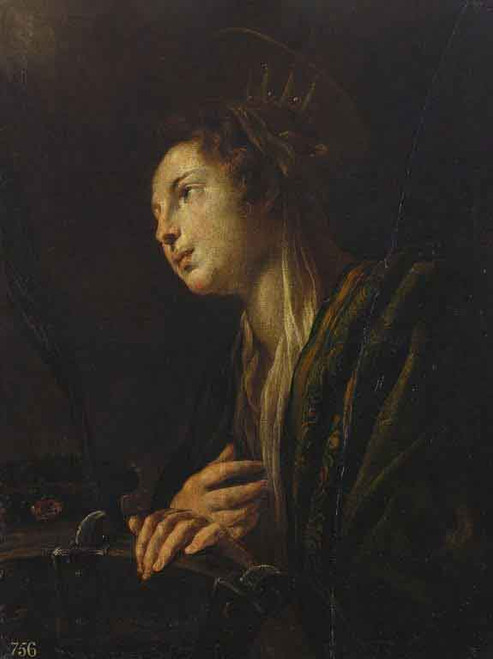 Saint Catherine Of Alexandria By Domenico Fetti