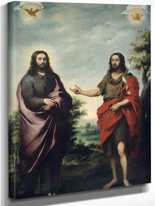 Saint John The Baptist Pointing To Christ By Bartolome Esteban Murillo