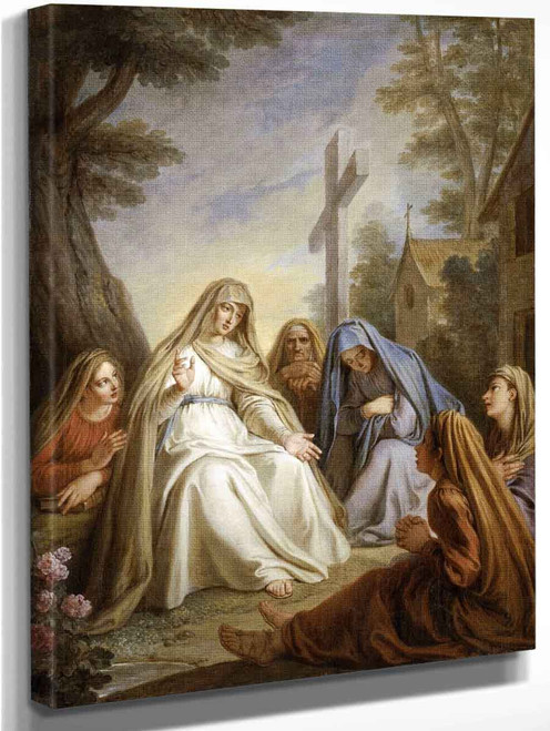 Saint Landrada Teaching The Widows And The Young By Charles Antoine Coypel Iv By Charles Antoine Coypel Iv