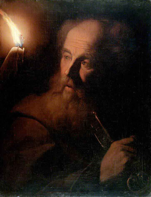 Saint Peter By Candlelight By Godfried Schalcken