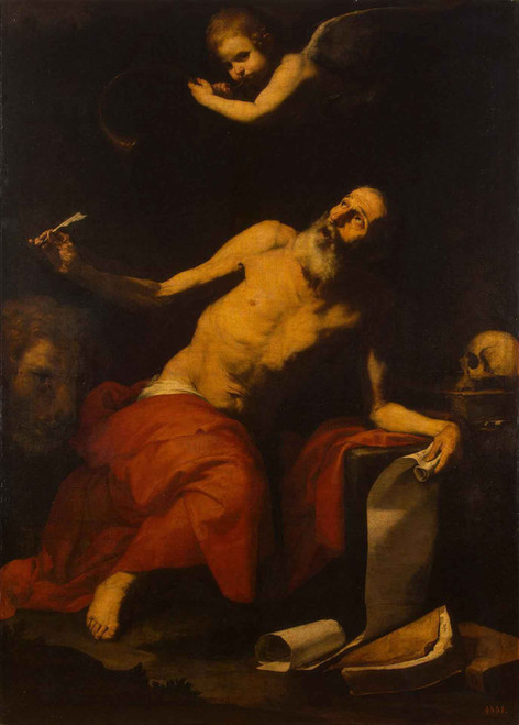 Sait Jerome And The Angel By Jusepe De Ribera
