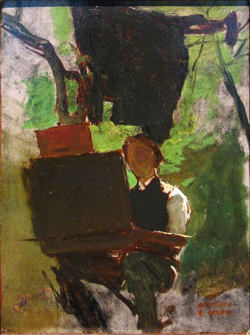 Schilder At His Work By Jacob Henricus Maris