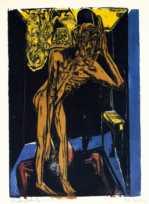 Schlemihl In Der Einsamkeit Des Zimmers By Ernst Ludwig Kirchner By Ernst Ludwig Kirchner
