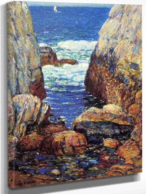 Sea And Rocks, Appledore, Isles Of Shoals By Frederick Childe Hassam