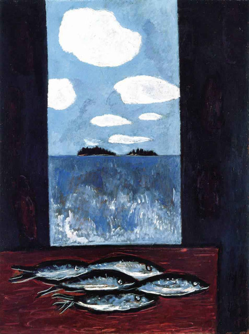 Sea Window Tinker Mackerel By Marsden Hartley