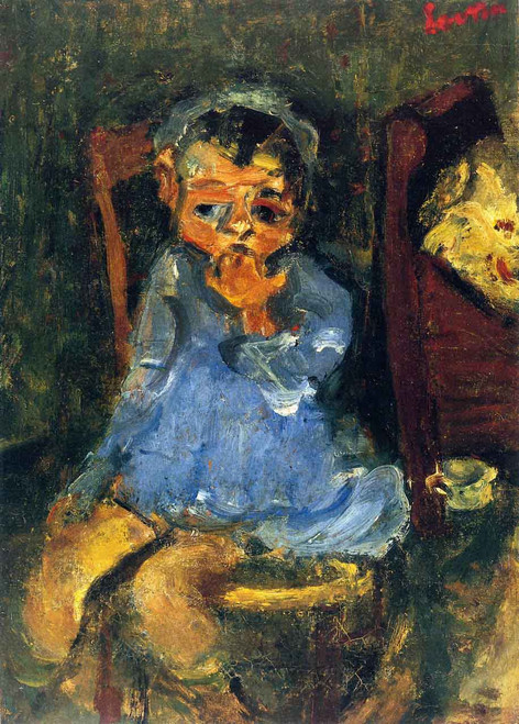 Seated Child In Blue By Chaim Soutine