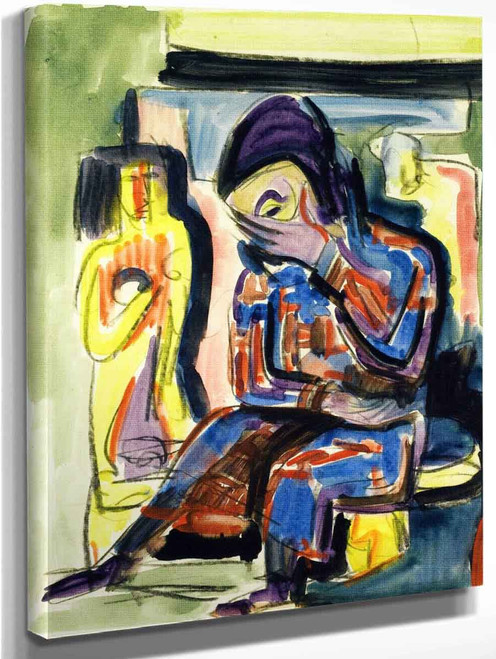 Seated Woman By Ernst Ludwig Kirchner By Ernst Ludwig Kirchner