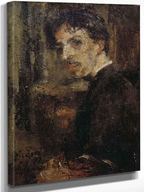 Self Portrait, Called The Little Head By James Ensor By James Ensor