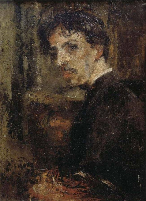 Self Portrait, Called The Little Head By James Ensor By James Ensor