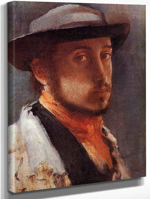 Self Portrait In A Soft Hat By Edgar Degas