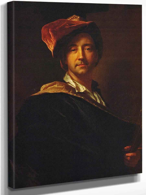 Self Portrait In A Turban By Hyacinthe Rigaud