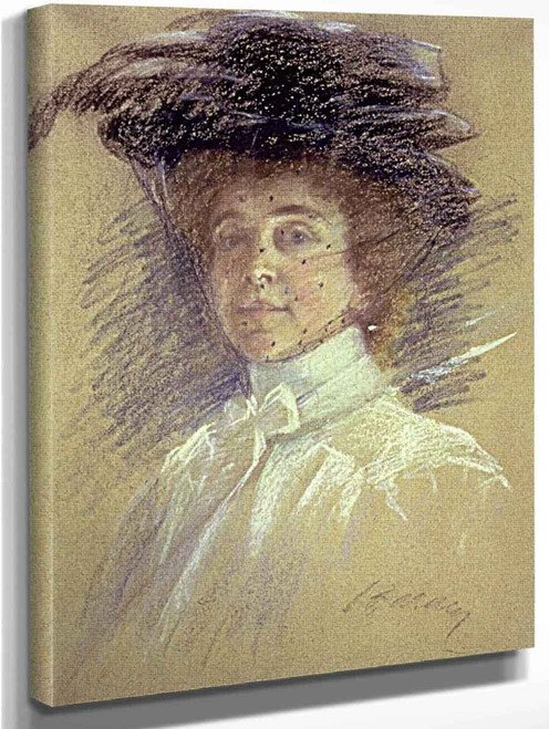 Self Portrait With Hat And Veil By Alice Pike Barney