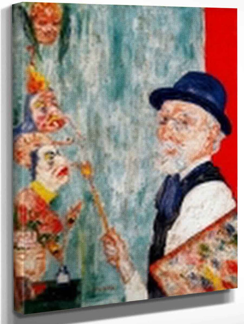 Self Portrait With Masks By James Ensor By James Ensor