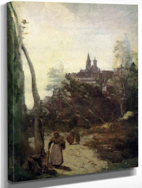 Semur The Path From The Church By Jean Baptiste Camille Corot