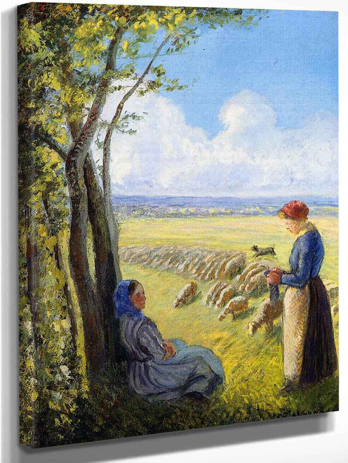 Shepherdesses By Camille Pissarro