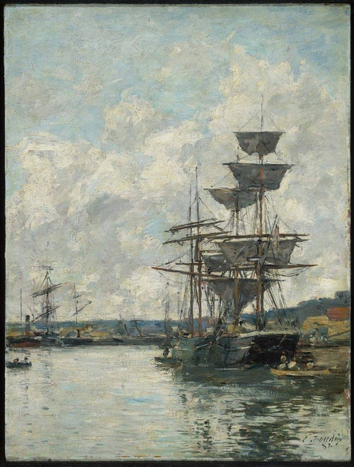 Ships At Le Havre By Eugene Louis Boudin Ships At Le Havre By Eugene Louis Boudin