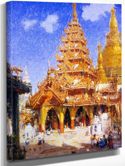 Shwe Dagon Pagoda, Burma By Colin Campbell Cooper By Colin Campbell Cooper