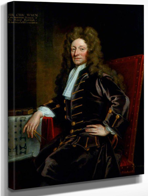 Sir Christopher Wren By Sir Godfrey Kneller, Bt.  By Sir Godfrey Kneller, Bt.