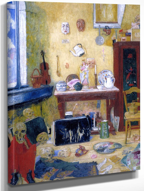 Skeletons In The Studio By James Ensor By James Ensor