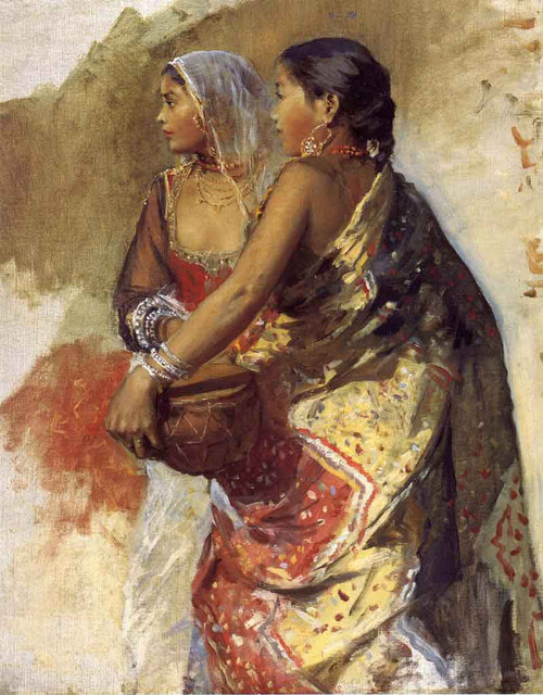 Sketch Two Nautch Girls By Edwin Lord Weeks