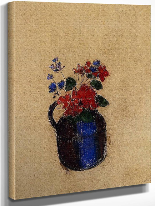 Small Bouquet In A Pitcher By Odilon Redon