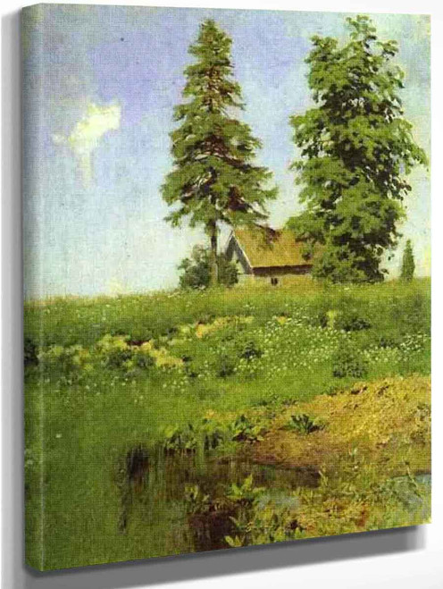 Small Hut In A Meadow. Study By Isaac Levitan Small Hut In A Meadow. Study By Isaac Levitan