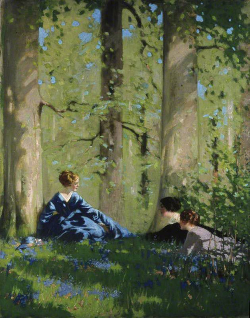 Spring In The Birch Wood By George Henry, R.A., R.S.A., R.S.W.  By George Henry, R.A., R.S.A., R.S.W.