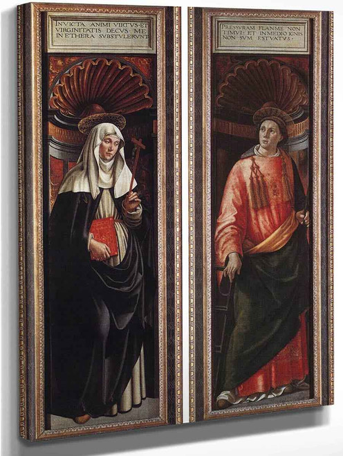 St Catherine Of Siena And St Lawrence By Domenico Ghirlandaio