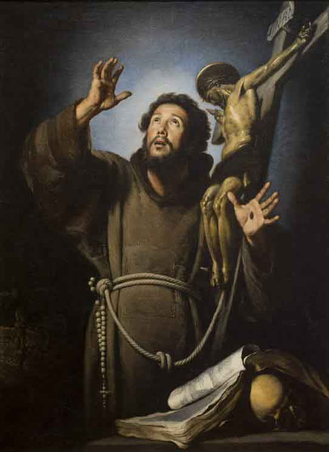 St Francis In Ecstasy By Bernardo Strozzi