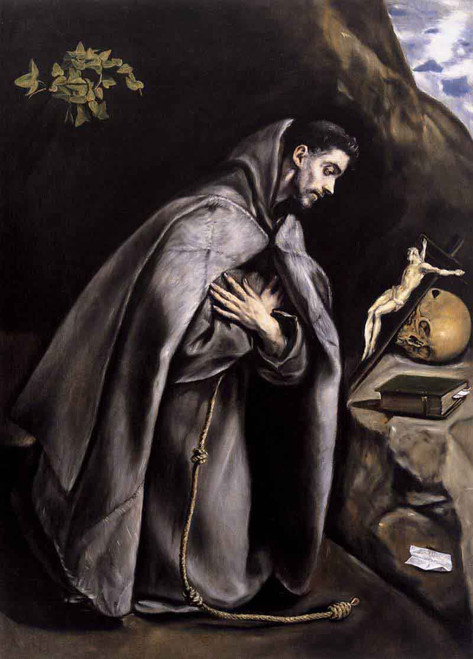 St Francis Meditating By El Greco By El Greco