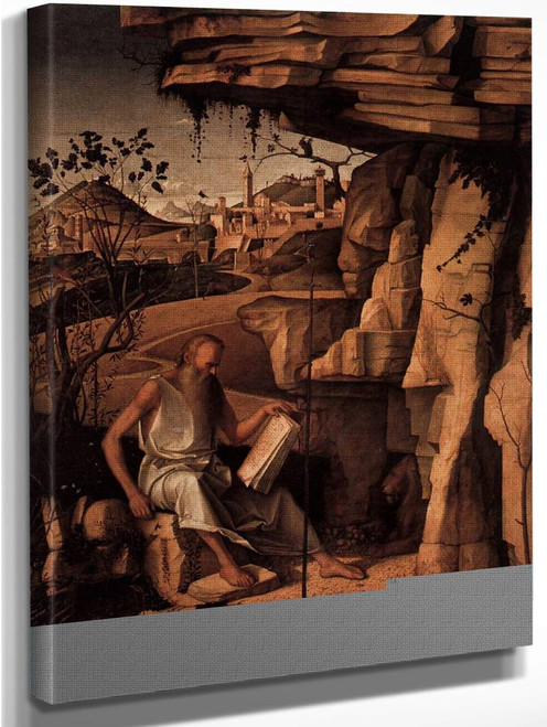 St Jerome Reading In The Countryside 22 By Giovanni Bellini