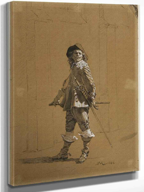 Standing Cavalier By Jean Louis Ernest Meissonier