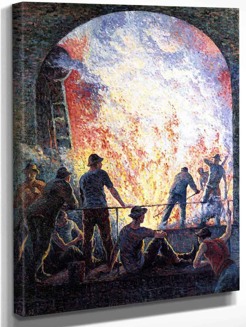 Steelworks By Maximilien Luce By Maximilien Luce