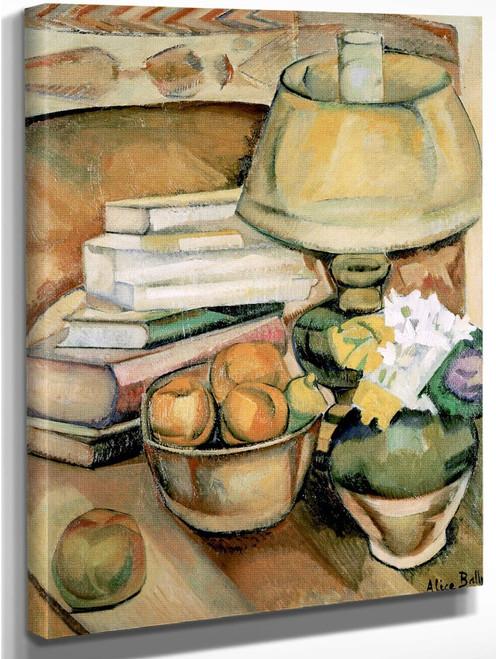 Still Life (Lamp, Books And Fruit) By Alice Bailly(Swiss, 1872 1938) By Alice Bailly(Swiss, 1872 1938)