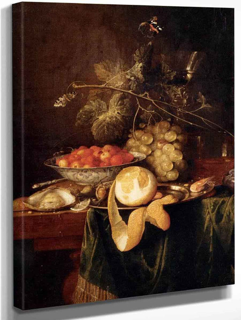 Still Life With A Peeled Lemon By Jan Davidszoon De Heem By Jan Davidszoon De Heem