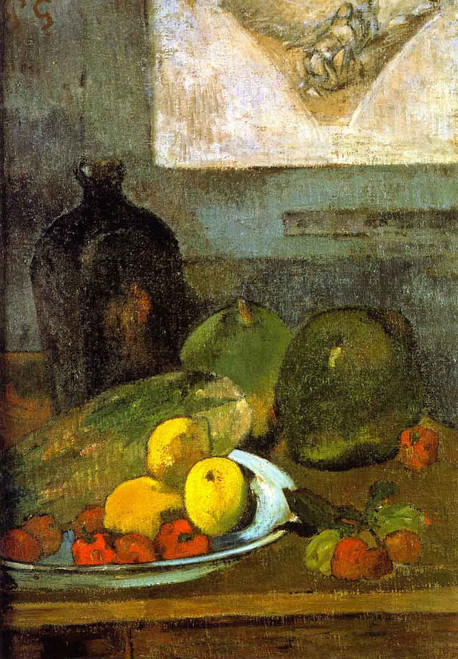 Still Life With Delacroix Drawing By Paul Gauguin