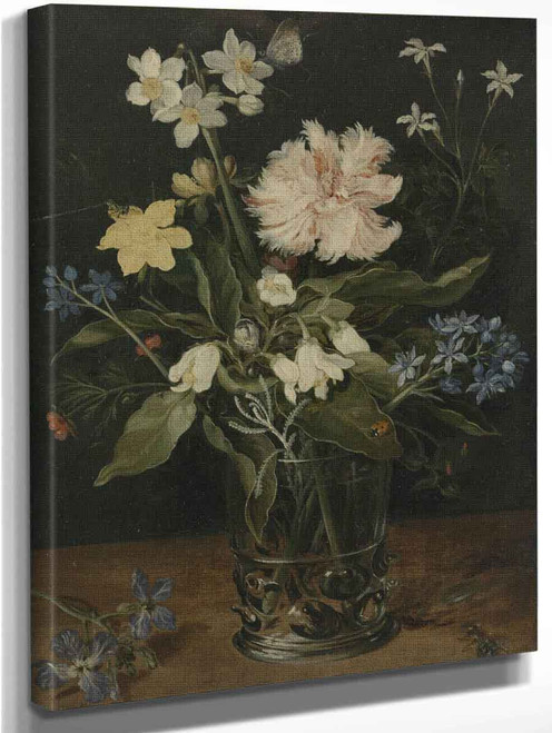 Still Life With Flowers In A Glass By Jan Brueghel The Elder
