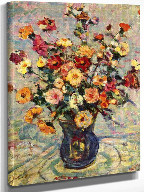 Still Life With Flowers By Maurice Prendergast By Maurice Prendergast