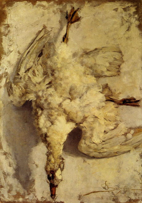 Still Life With White Goose By Giovanni Segantini