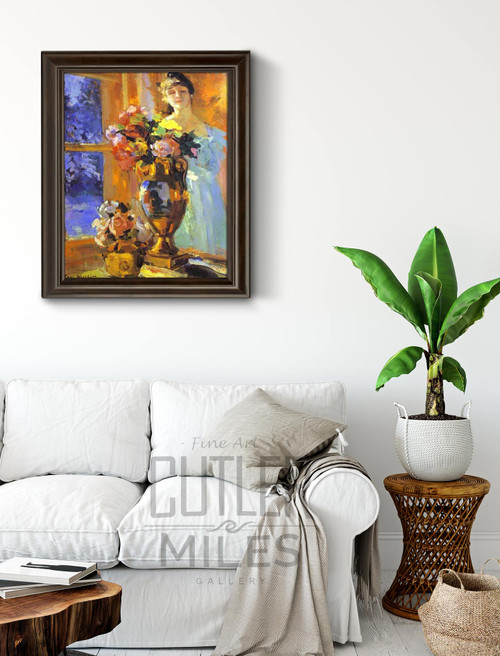 Still Life With Z. Pertseva's Portrait By Constantin Alexeevich Korovin Art Reproduction