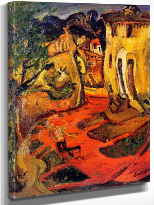 Street At Cagnes 2 By Chaim Soutine